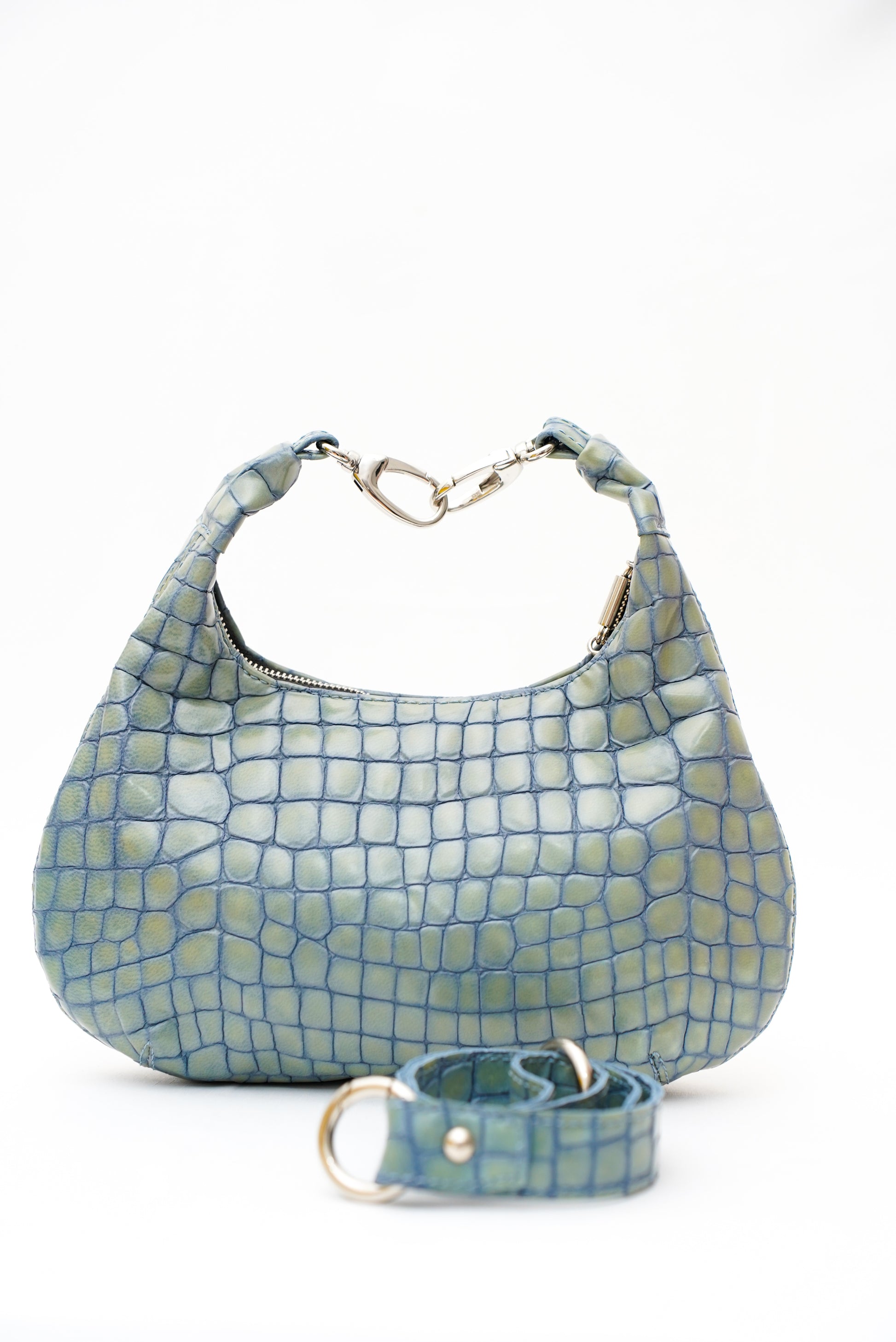 Mini Sac Empreinte Bleu Azur Sableux