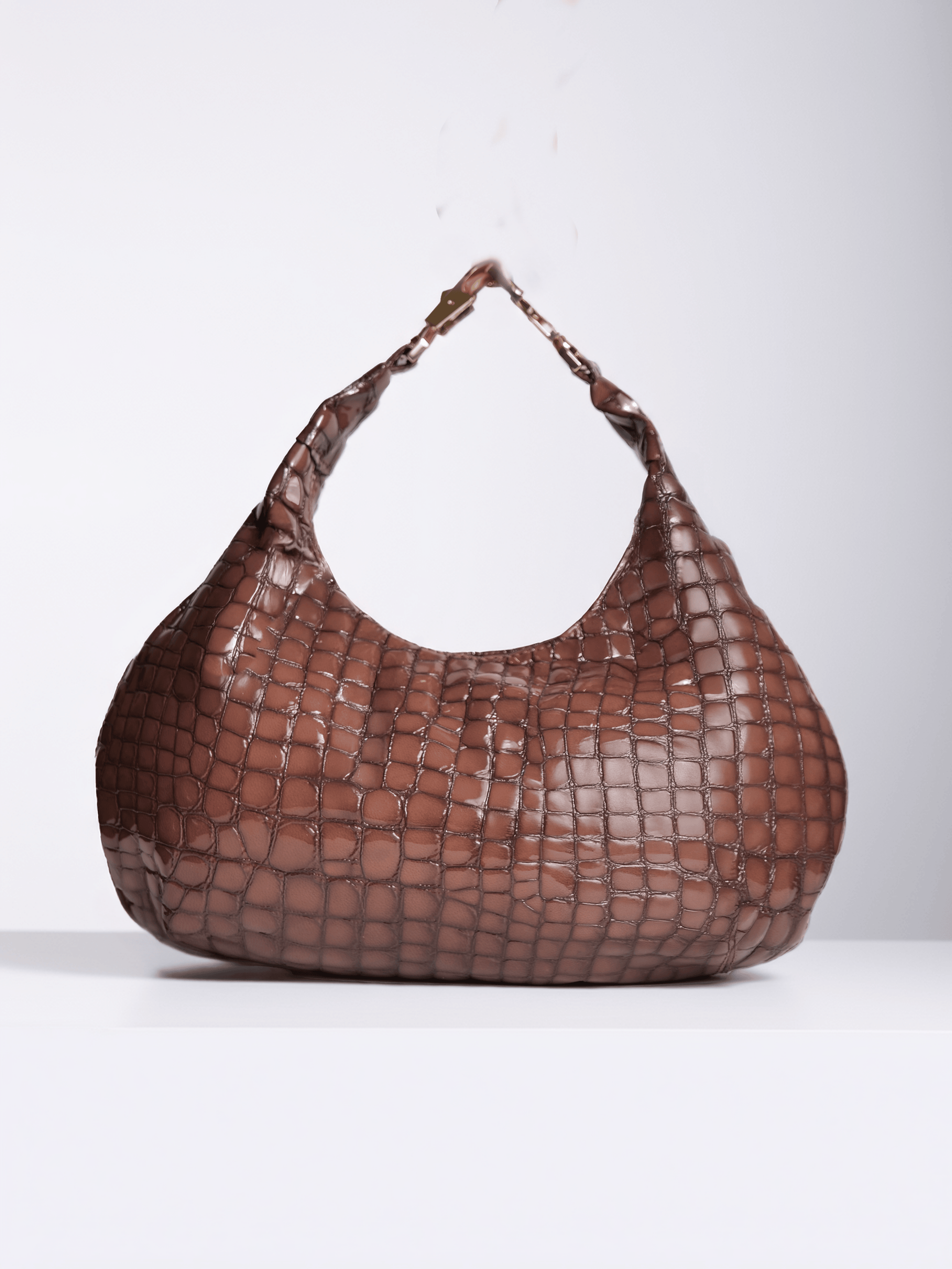 Sac Empreinte Croco Chocolat