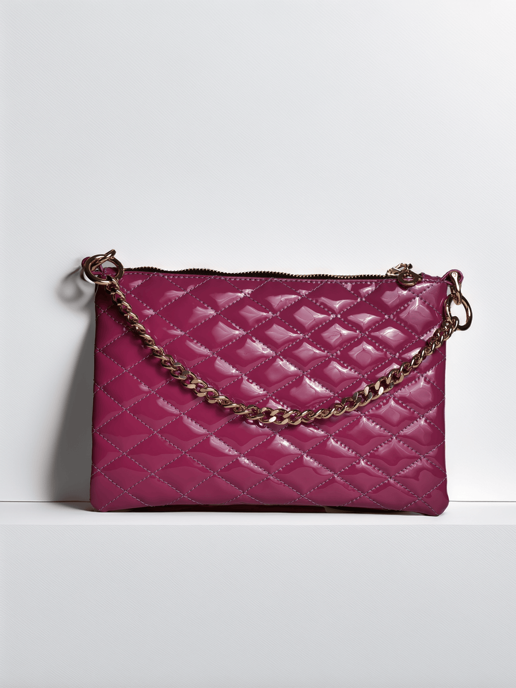 Sac Pochette Octotrend matelassée Fuchsia