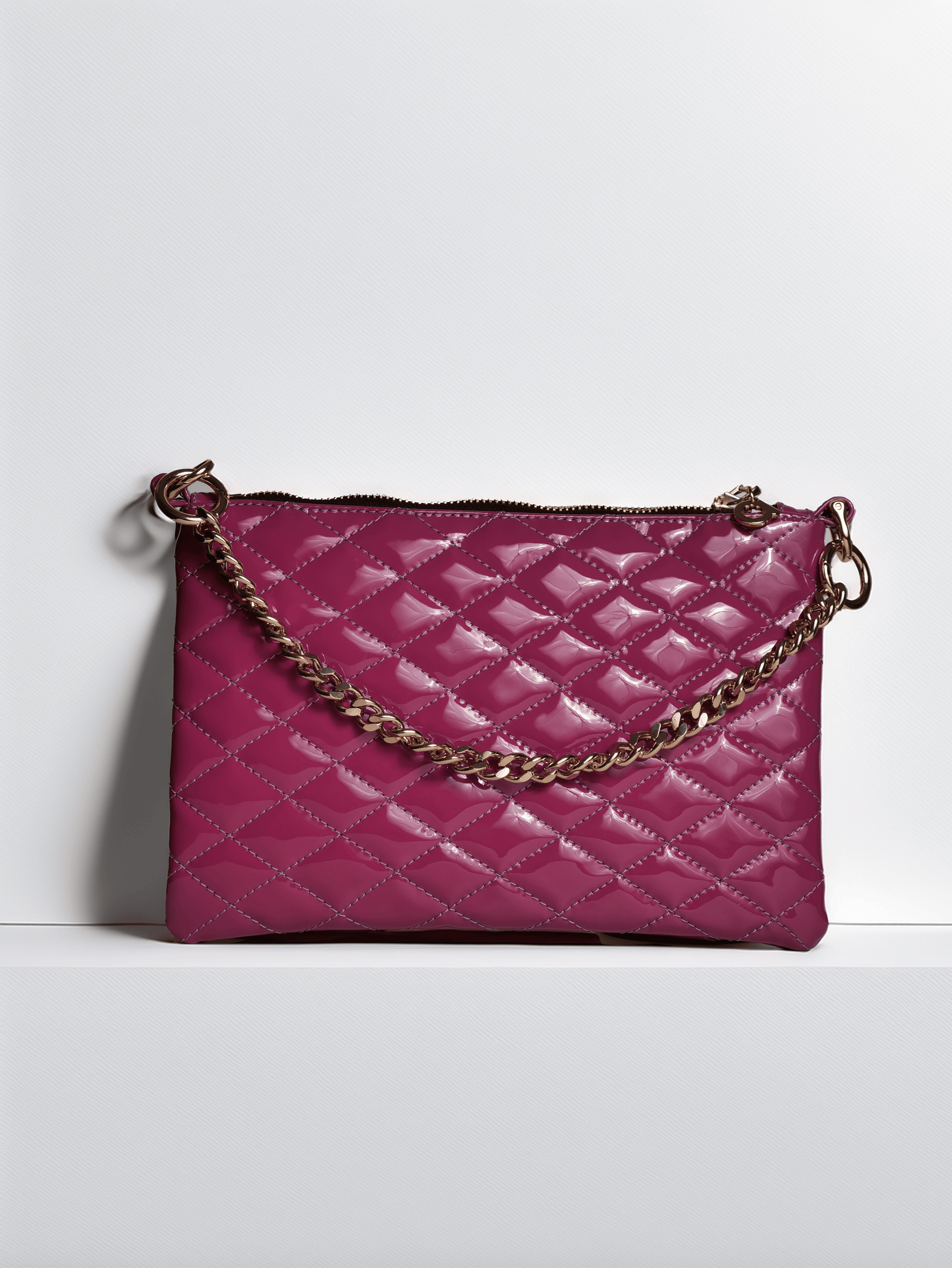 Sac Pochette Octotrend matelassée Fuchsia