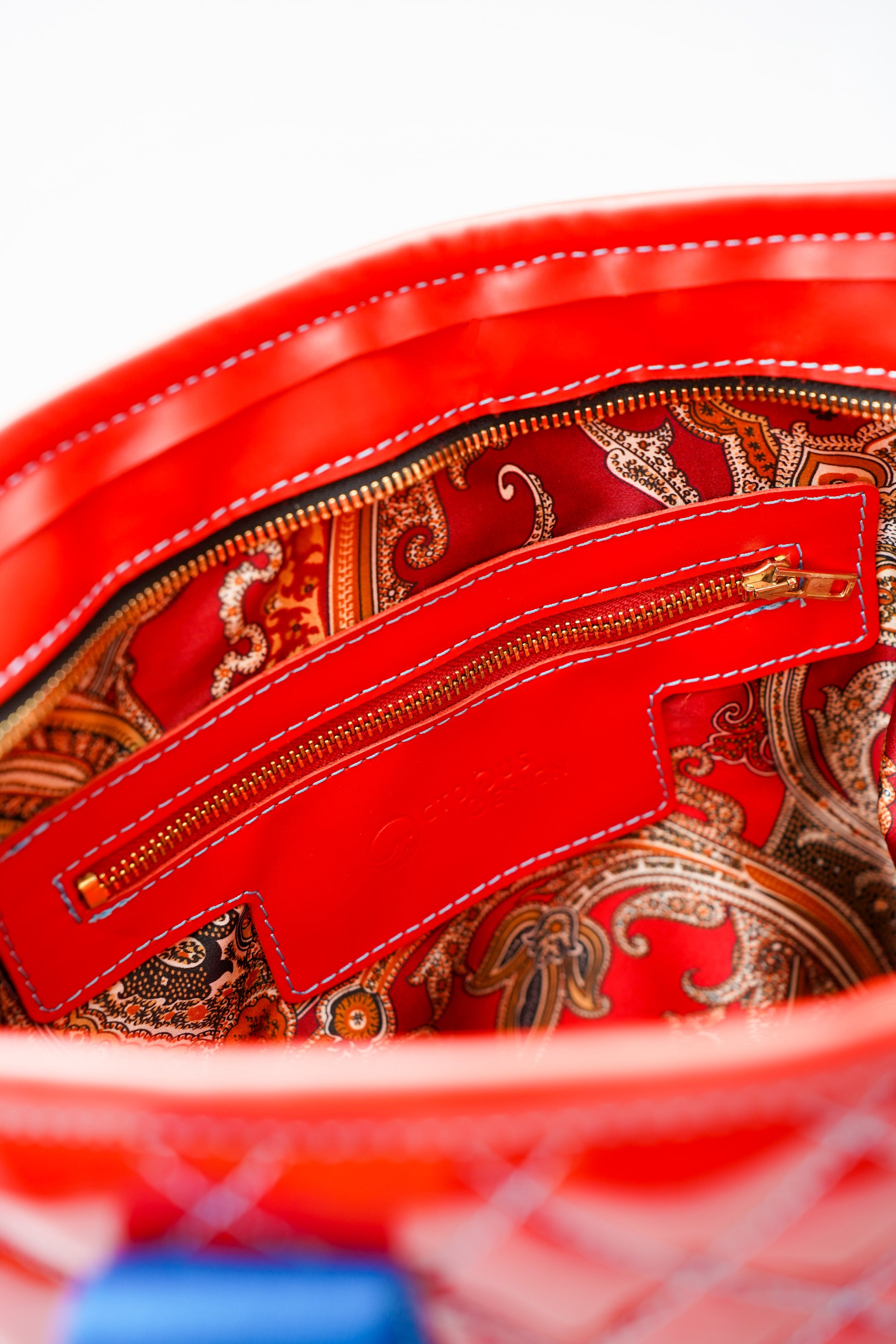 Sac Designo                                       Rouge vif vernis