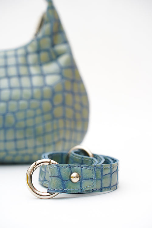 Mini Sac Empreinte                            Bleu Azur Sableux