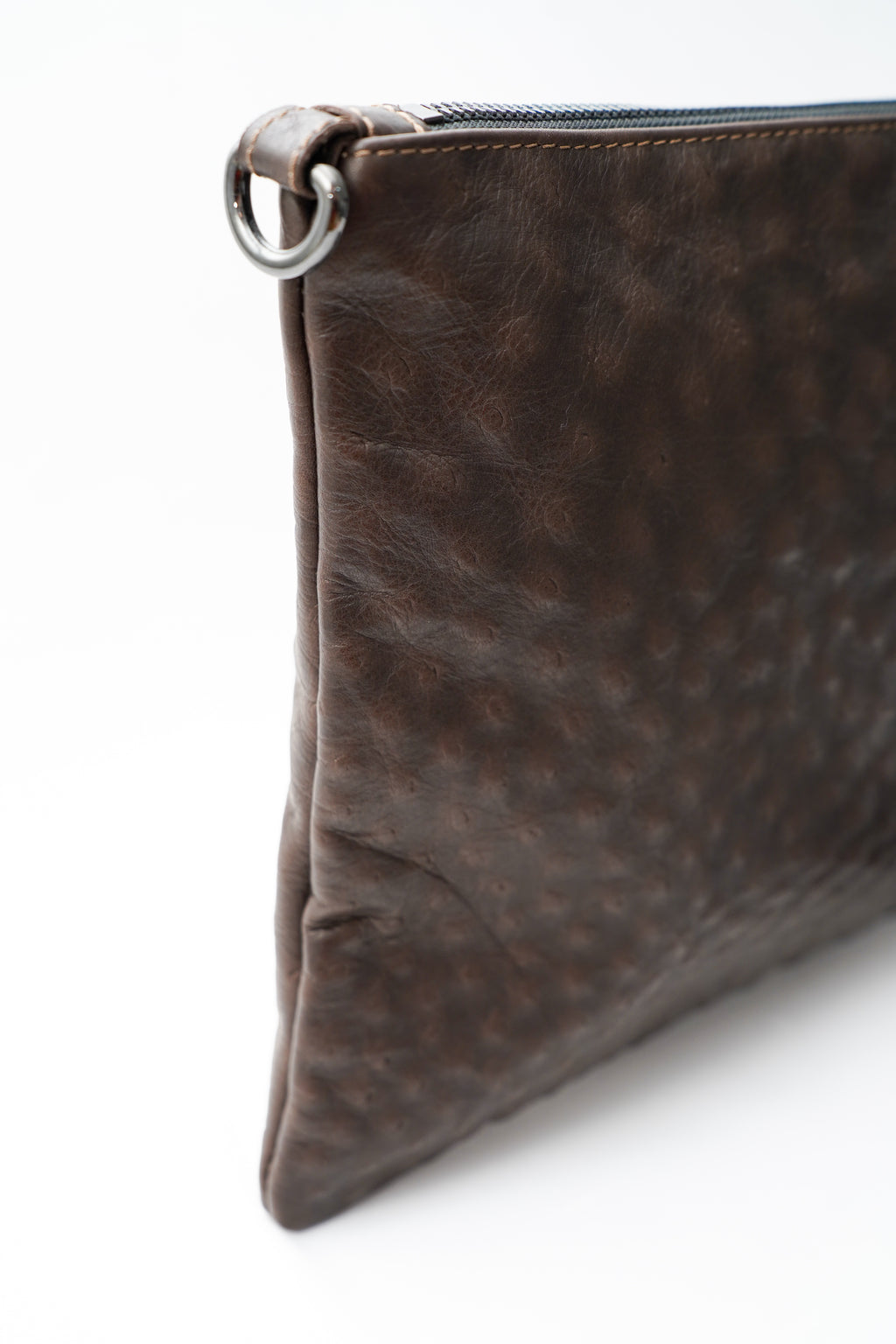 Porte-Documents cuir effet autruche marron