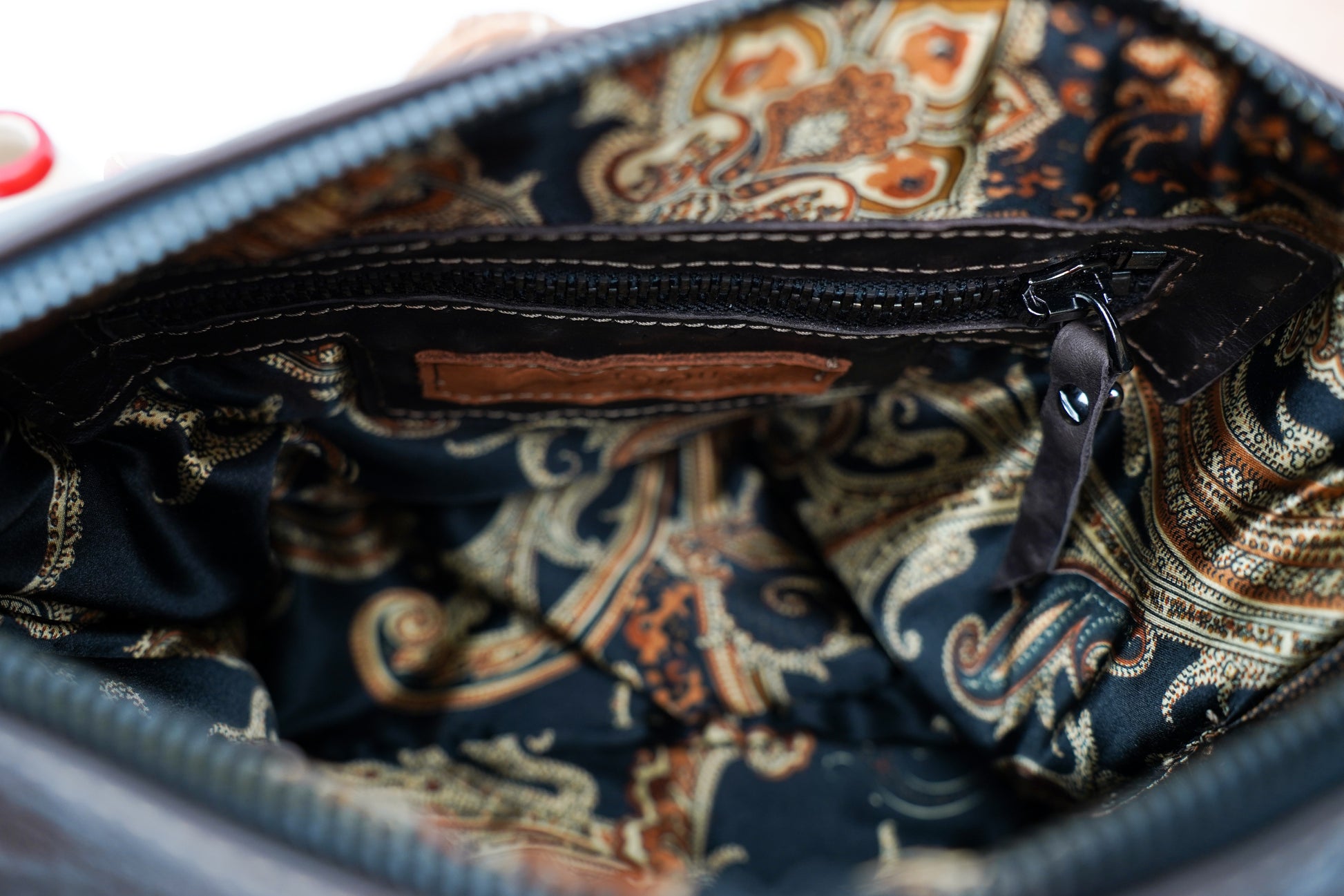 Porte-Documents cuir effet autruche marron