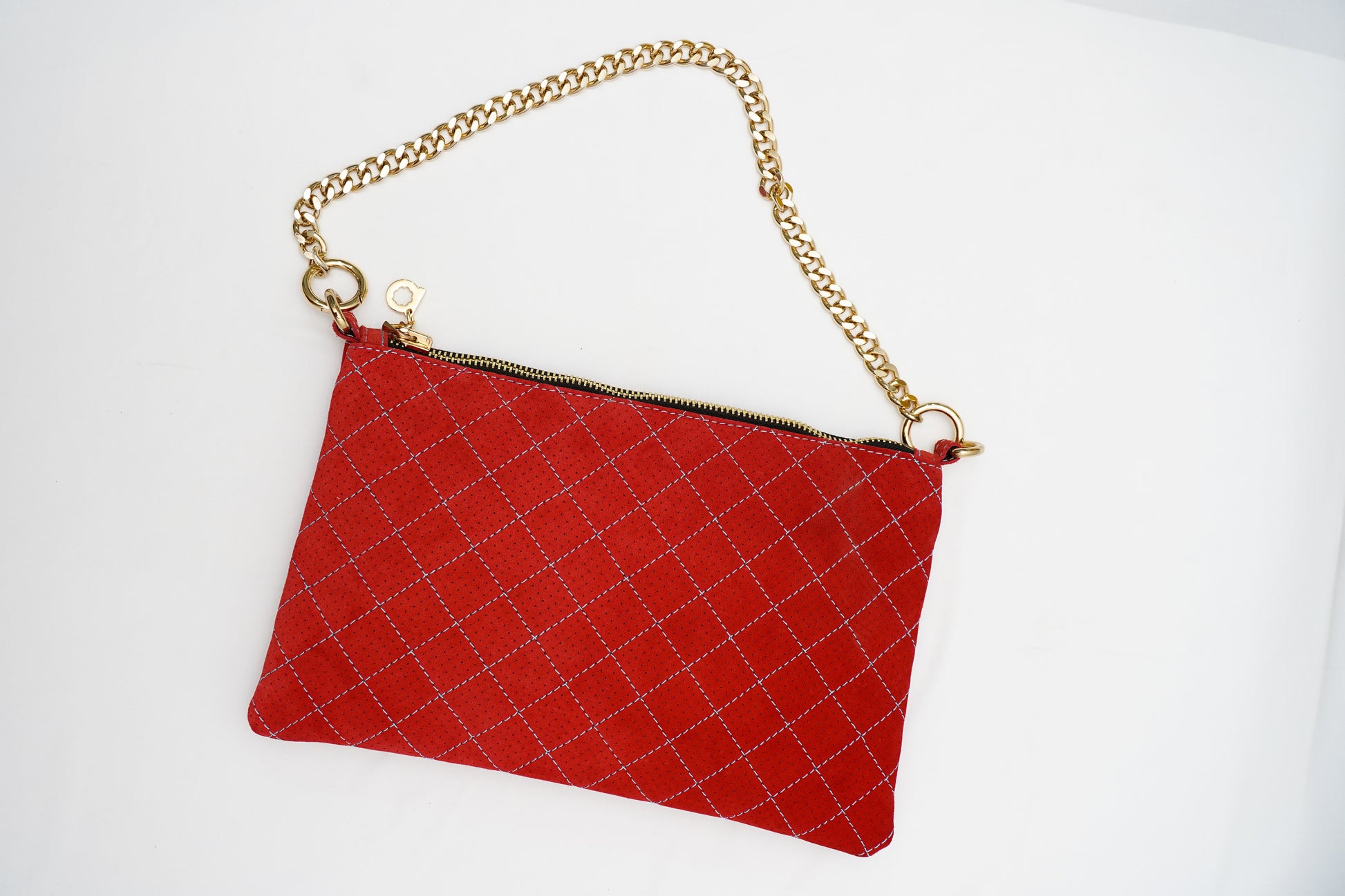 Sac Pochette Daim                     Rouge vif