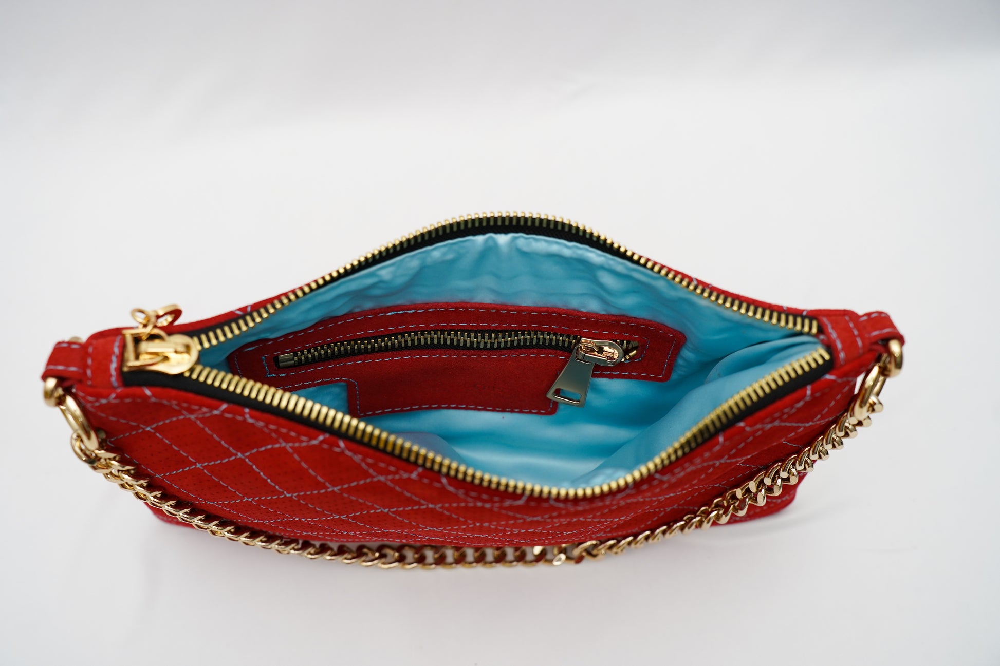 Sac Pochette Daim                     Rouge vif