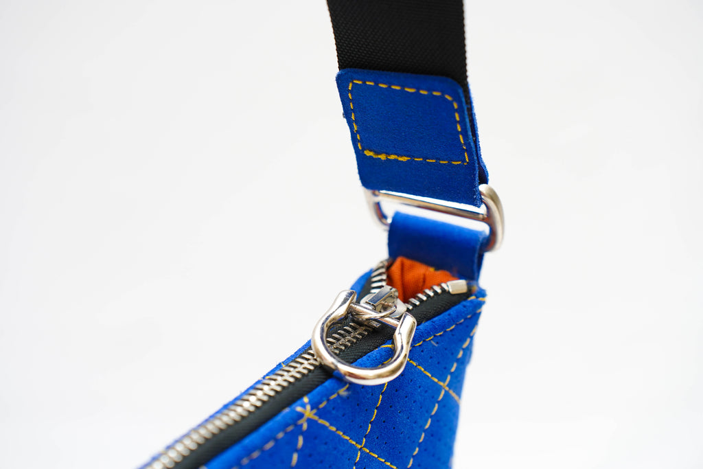 Sacoche Cuir renversé Bleu