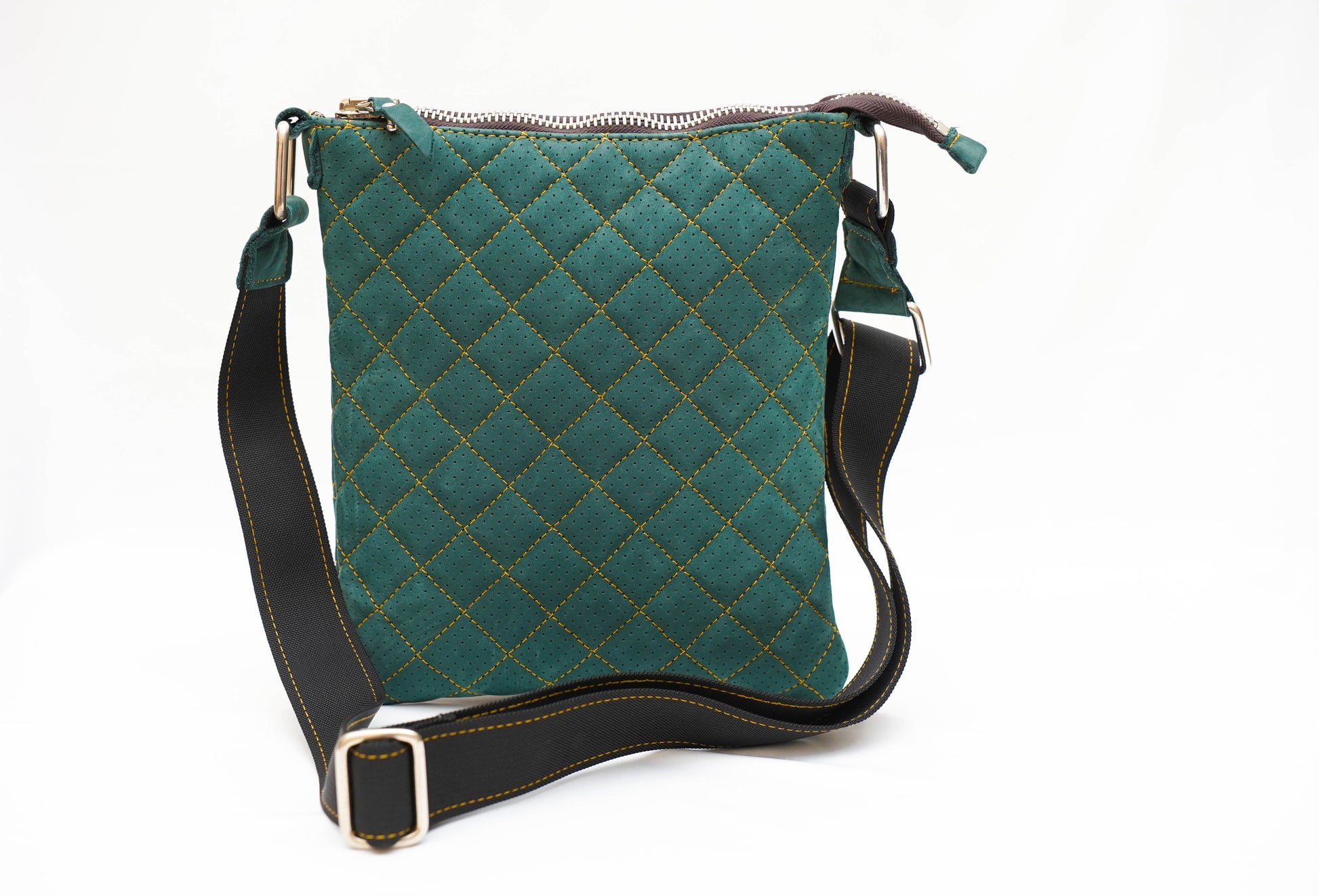 Sacoche Cuir renversé                  vert Emeraude