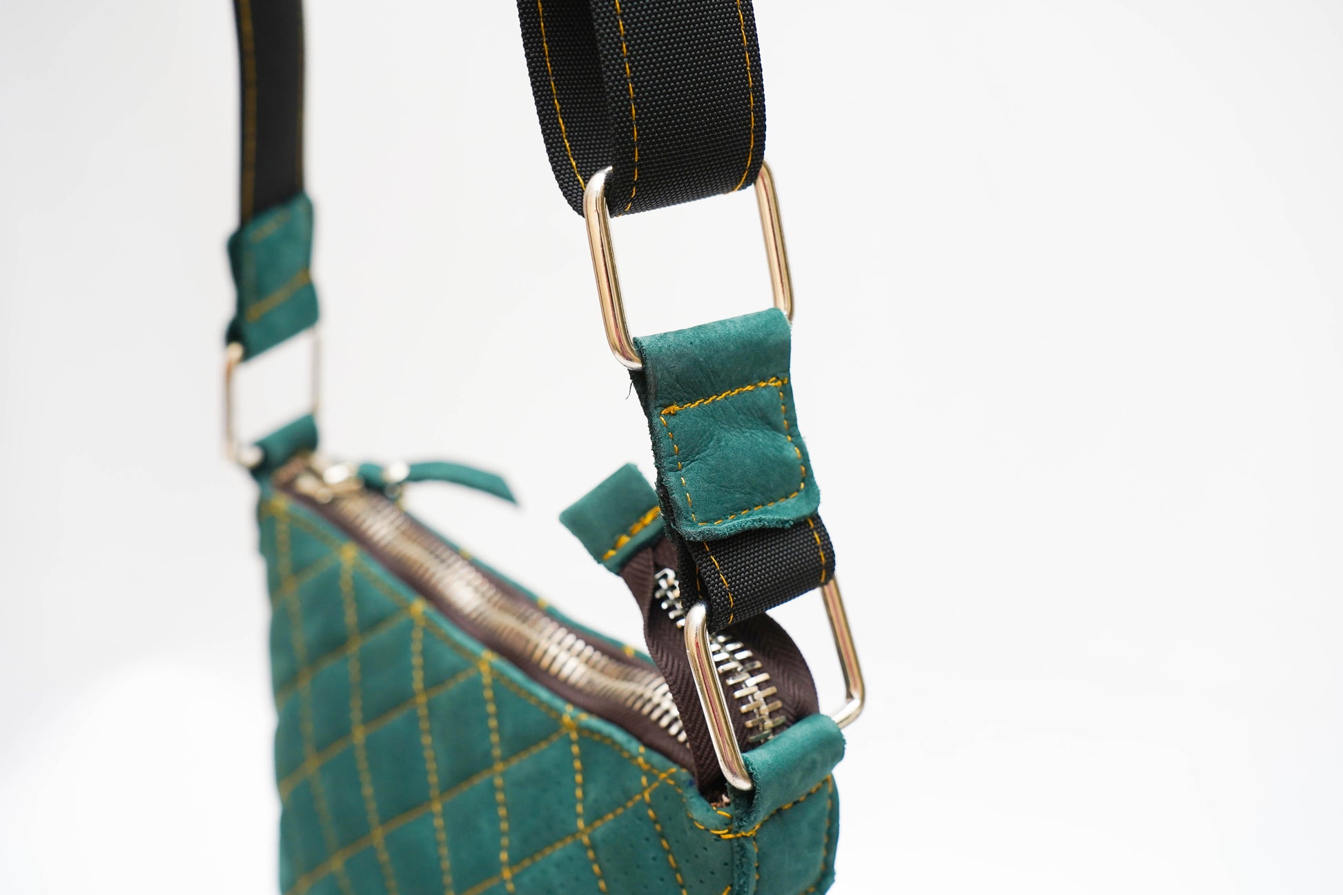 Sacoche Cuir renversé                  vert Emeraude