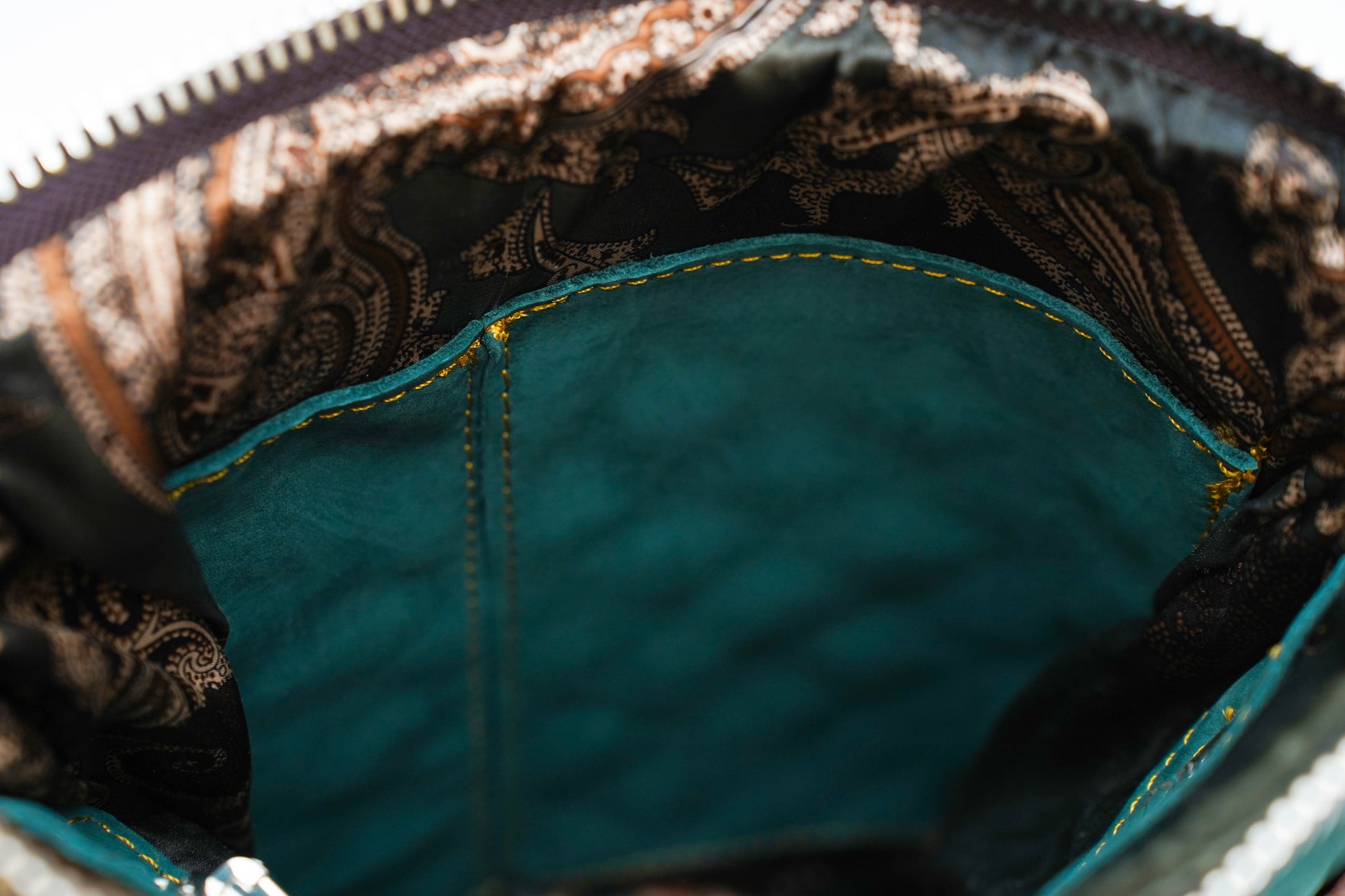 Sacoche Cuir renversé                  vert Emeraude