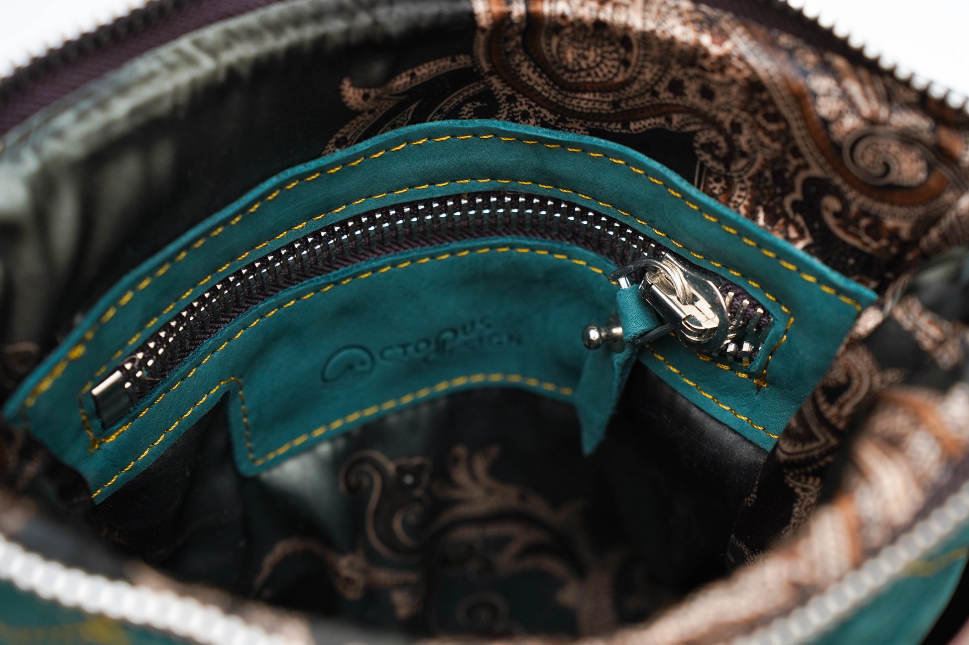 Sacoche Cuir renversé                  vert Emeraude