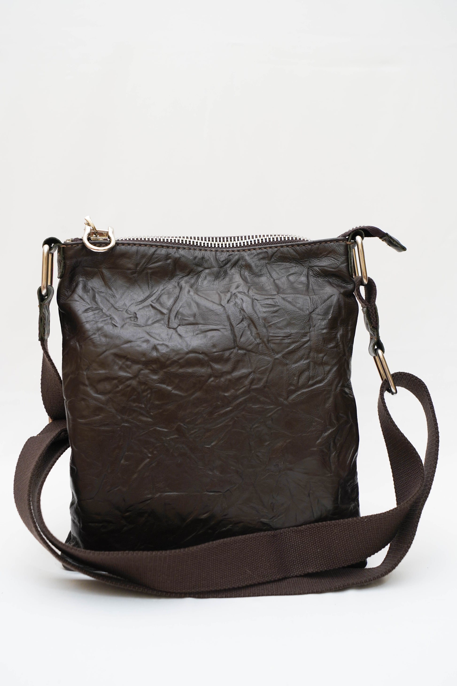 Sacoche Cuir frappé                         Marron