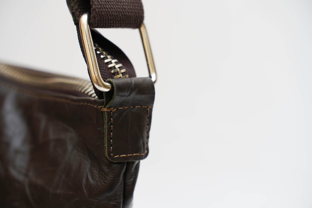 Sacoche Cuir frappé                         Marron