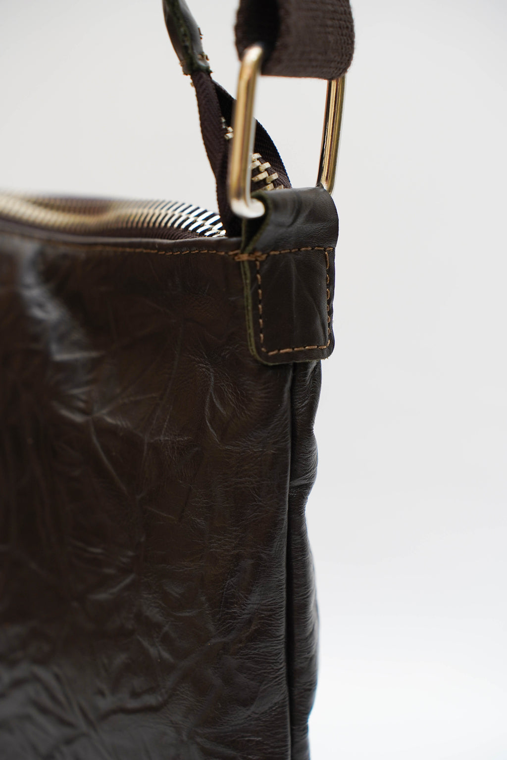 Sacoche Cuir frappé                         Marron