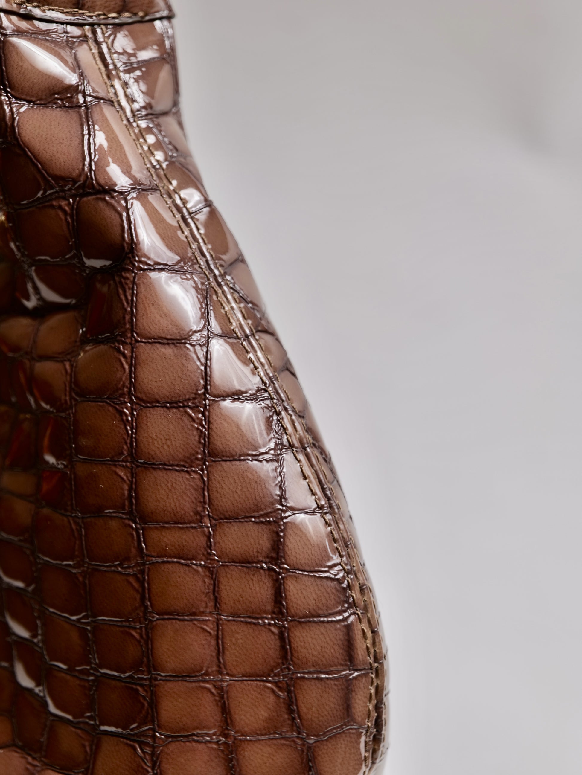 Sac Empreinte Croco Chocolat