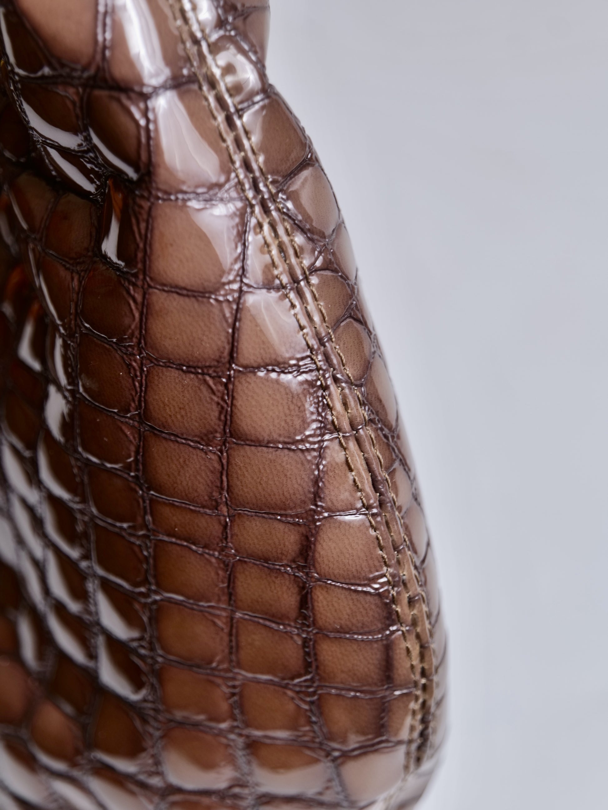 Sac Empreinte Croco Chocolat