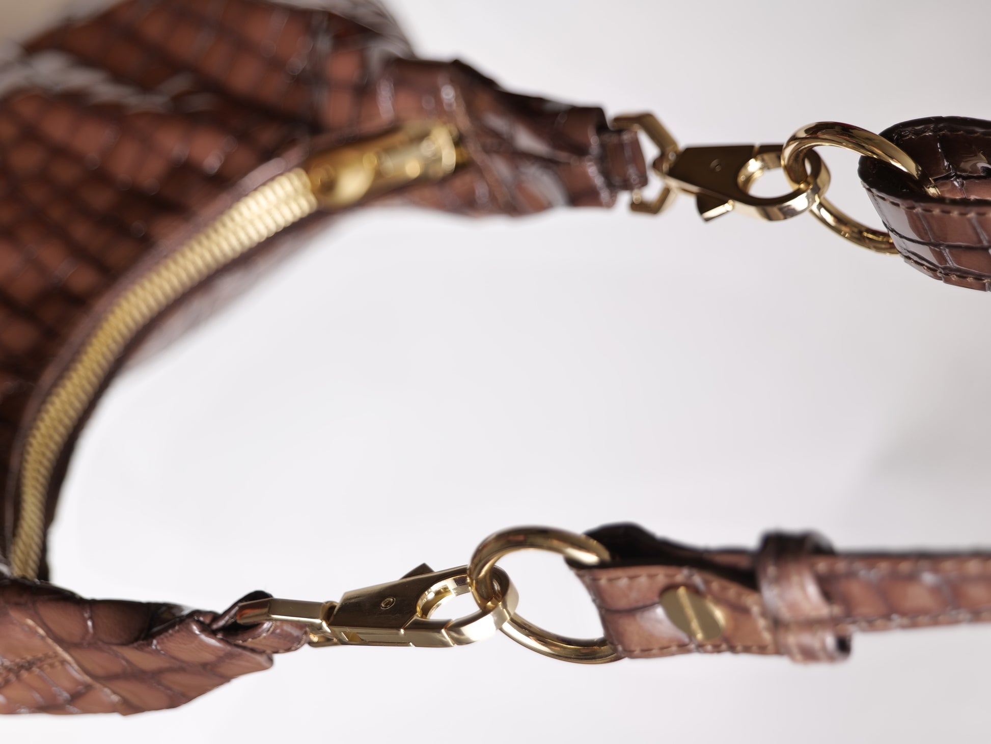 Sac Empreinte Croco Chocolat