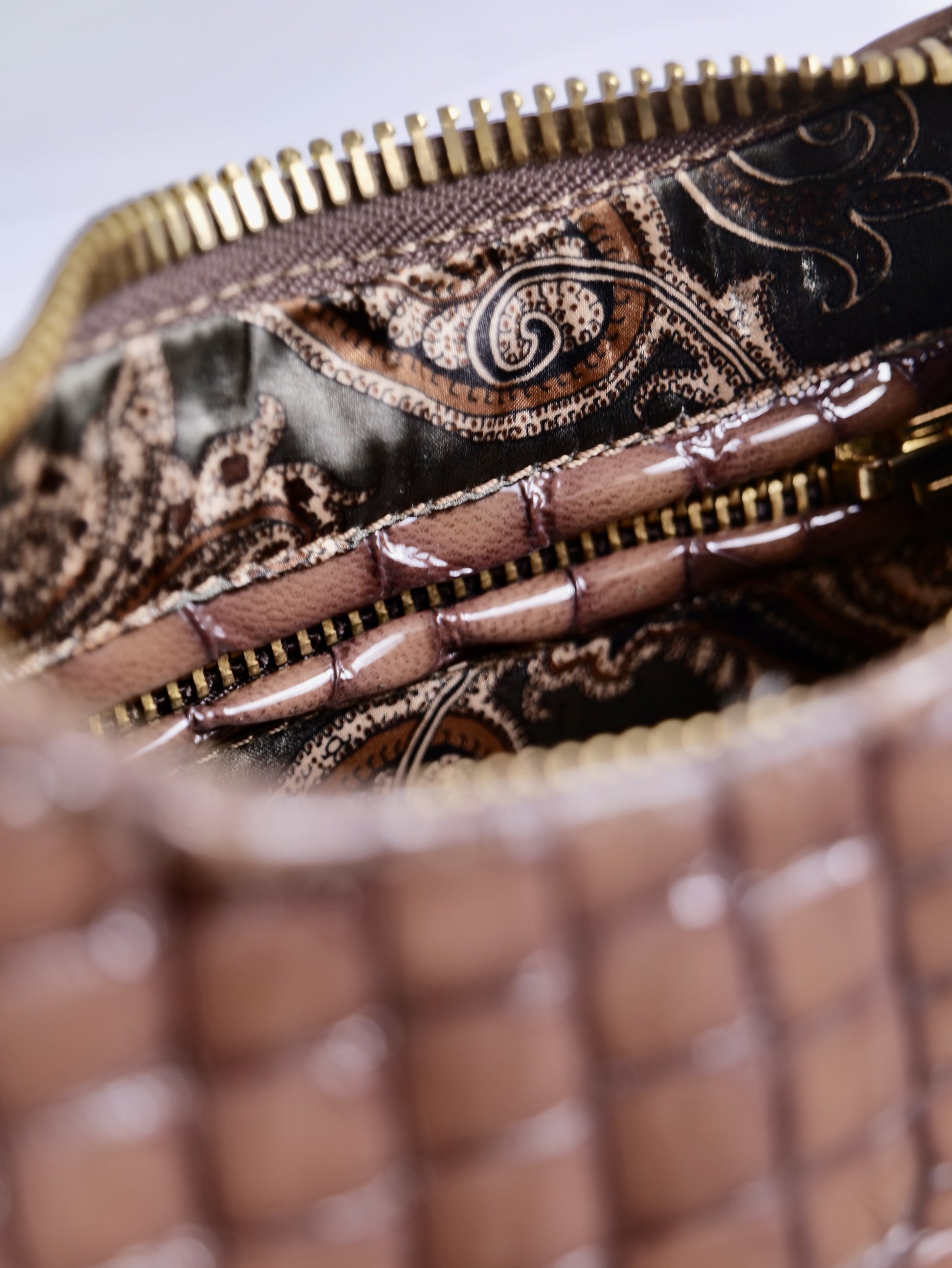 Sac Empreinte Croco Chocolat